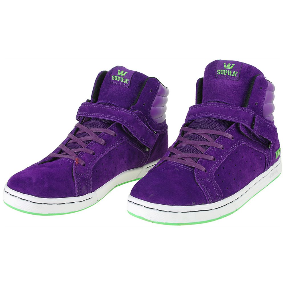 Baskets Montantes Supra Suprano High Violette Purple Suede Homme | KXV-77921969